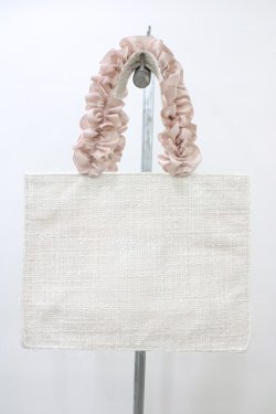 画像2: Maison de FLEUR / ツイードフリルハンドルスクエアトートSバッグ  ピンク H-26-03-28-036-LO-BG-NS-ZH