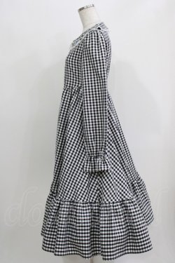 画像2: FLC / 星名桜子/ギンガムチェックワンピース M ブラック H-26-03-29-025-LO-OP-NS-ZH