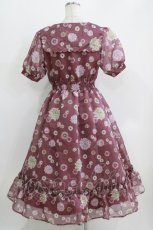 画像3: axes femme POETIQUE / 花柄プリントセーラーワンピース M ワイン H-26-03-29-026-AX-TO-NS-ZH (3)