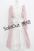 axes femme / 花柄切替ワンピース M ピンク H-26-03-29-027-AX-OP-NS-ZH