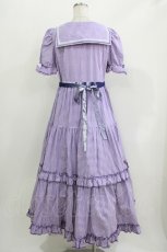 画像3: Maria pipi / セーラーカラーチェックレースドレス Free ラベンダー H-26-03-29-029-EL-OP-NS-ZH (3)