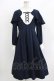画像1: axes femme / ケープ付クラシックロングワンピース M ネイビー H-26-03-29-032-AX-OP-NS-ZH (1)