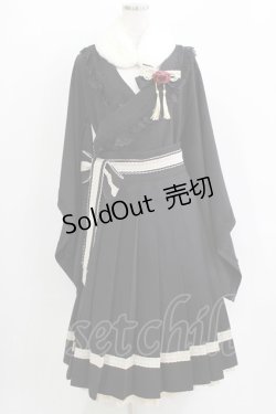 画像3: ChaCha（海外ロリータブランド） / 和風ロリータセット ブラウスL/スカート2XL ブラック/レッド H-26-03-29-033-PU-OP-NS-ZH