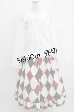 画像1: 牧家  （海外ロリータブランド） / アリスプリントスカートセット L オフ H-26-03-29-034-PU-SK-NS-ZH