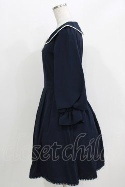 画像2: LODISPOTTO / リボンワンピース M ネイビー H-26-03-29-039-LO-OP-NS-ZH