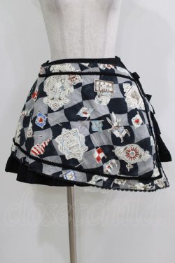 画像1: ALICE and the PIRATES / ALICE'S NEVER VOYAGE柄スカート Free ブラック H-26-03-29-042-PA-SK-NS-ZH