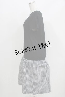 画像2: Franche Lippee / うさぎプリントギンガム切替ワンピース M ブラック H-26-03-29-046-LO-OP-NS-ZH