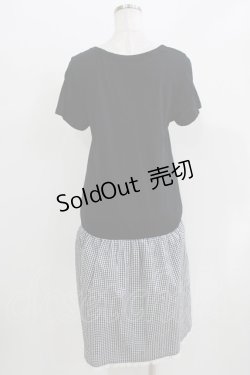 画像3: Franche Lippee / うさぎプリントギンガム切替ワンピース M ブラック H-26-03-29-046-LO-OP-NS-ZH