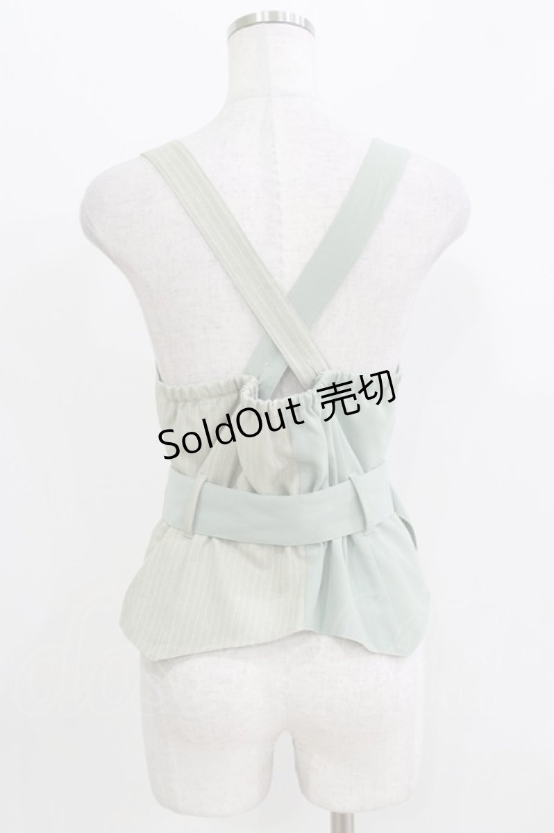画像3: axes femme POETIQUE / ベルト付バイカラーベスト M ミント H-26-03-29-056-AX-TO-NS-ZH (3)