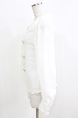 画像2: Ank Rouge / ビジューボタンブラウス M オフ H-26-03-29-058-CA-BL-NS-ZH