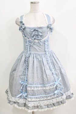 画像1: metamorphose / フロントあきジャンパースカート(水玉) Free サックス H-26-03-29-007-ME-OP-NS-ZH