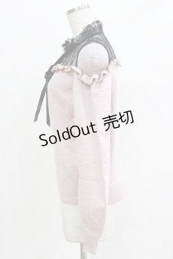 画像2: Ank Rouge / クロスチャームオフショルニット M ピンク H-26-03-29-064-CA-TO-NS-ZH
