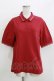 画像1: Fi.n.t / チェーンステッチロゴ刺繍ポロシャツ Free RED H-26-03-29-068-CA-TS-NS-ZH (1)