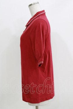 画像2: Fi.n.t / チェーンステッチロゴ刺繍ポロシャツ Free RED H-26-03-29-068-CA-TS-NS-ZH