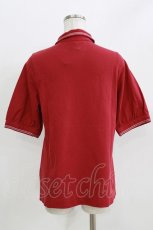 画像3: Fi.n.t / チェーンステッチロゴ刺繍ポロシャツ Free RED H-26-03-29-068-CA-TS-NS-ZH (3)