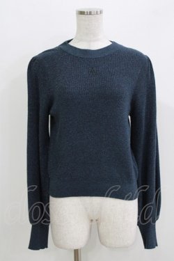 画像1: Amavel / Monogram Vintageラメニットトップス Free ネイビー H-26-03-29-071-CA-TO-NS-ZH