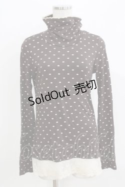 画像1: Franche Lippee / ドットトップス M ブラウン H-26-03-29-073-LO-TO-NS-ZH