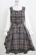 mille fille closet by LODISPOTTO / Dolly Check リボンワンピース M グレー H-26-03-29-002-LO-OP-NS-ZH