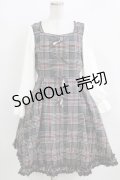 mille fille closet by LODISPOTTO / Dolly Check リボンワンピース M グレー H-26-03-29-002-LO-OP-NS-ZH