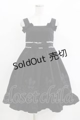 metamorphose / 刺繍入り別珍ハイウエストジャンパースカート Free ブラック H-26-03-29-013-ME-OP-NS-ZH