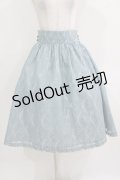 LIEF / グレイシーガールリボンハイウエストスカート M ブルー H-26-03-29-017-LO-SK-NS-ZH