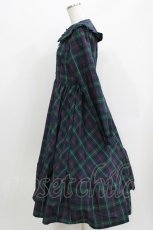 画像2: m petit by misako / TT*AOKチェックOP M グリーン/ネイビー H-26-03-29-020-LO-OP-NS-ZH (2)