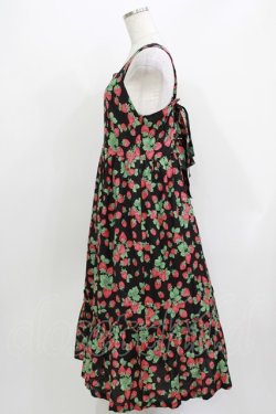 画像2: Jane Marple / Strawberry garden Strap dress M ブラック H-26-03-30-029-JM-OP-KB-ZH