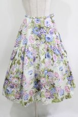 画像1: Jane Marple Dans Le Salon / Jardin Des Fleursのドレススカート  ミント H-26-03-30-032-JM-SK-KB-ZH (1)