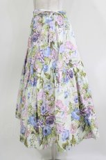 画像2: Jane Marple Dans Le Salon / Jardin Des Fleursのドレススカート  ミント H-26-03-30-032-JM-SK-KB-ZH (2)