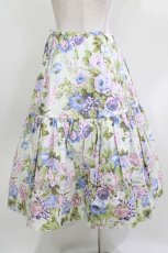 画像3: Jane Marple Dans Le Salon / Jardin Des Fleursのドレススカート  ミント H-26-03-30-032-JM-SK-KB-ZH (3)