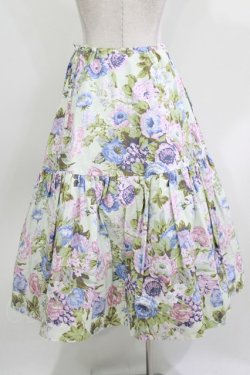 画像3: Jane Marple Dans Le Salon / Jardin Des Fleursのドレススカート  ミント H-26-03-30-032-JM-SK-KB-ZH