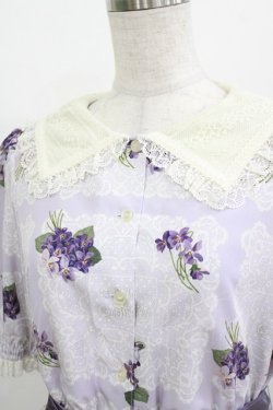 画像4: Melody BasKet / Violet laceスクエアカラーワンピース M バイオレット H-26-03-30-033-LO-OP-KB-ZH