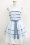 Sherry Baby / レースとボーダーのワンピース  サックス H-26-03-30-036-LO-OP-KB-ZH