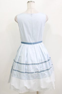 画像3: Sherry Baby / レースとボーダーのワンピース  サックス H-26-03-30-036-LO-OP-KB-ZH