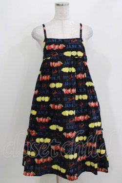 画像1: Jane Marple / キャンディペーパーのキャミソールワンピース  ブラック H-26-03-30-042-JM-OP-KB-ZH