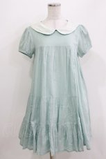 画像1: Jane Marple / レースカラーティアードワンピース  サックス H-26-03-30-044-JM-OP-KB-ZH (1)