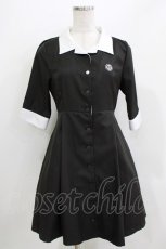 画像1: HELL CAT PUNKS / シャツワンピース  黒×白 H-26-03-30-045-PU-OP-KB-ZH (1)
