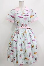 画像1: Emily Temple cute / アメリカンダイナーワンピース  サックス H-26-03-30-047-ET-OP-KB-ZH (1)