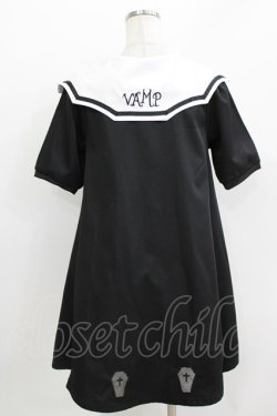 画像3: HELL CAT PUNKS / VAMPカラーワンピース  黒×白 H-26-03-30-048-PU-OP-KB-ZH