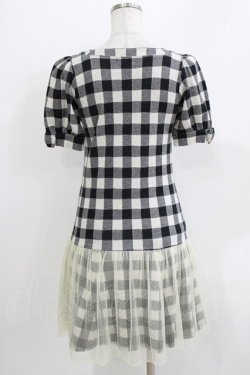 画像3: Emily Temple cute / 裾チュールギンガムワンピース  ブラック H-26-03-30-049-ET-OP-KB-ZH
