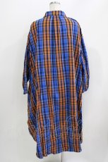 画像3: Candy Stripper / FLARE CHECK SHIRTワンピース  ブルー H-26-03-30-053-PU-OP-KB-ZH (3)