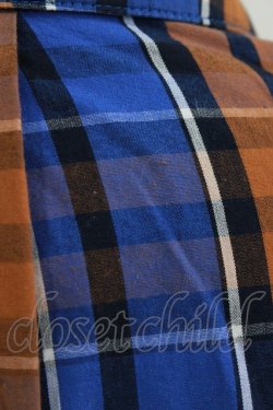 画像4: Candy Stripper / FLARE CHECK SHIRTワンピース  ブルー H-26-03-30-053-PU-OP-KB-ZH