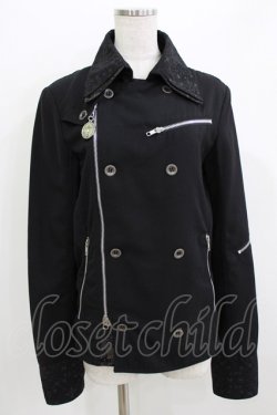 画像1: Sixh / ダブルカラージャケット  ブラック H-26-03-30-054-HN-JA-KB-ZH