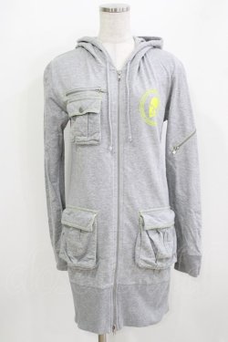 画像1: SEXY DYNAMITE LONDON / ロングパーカー  グレー H-26-03-30-055-PU-TO-KB-ZH