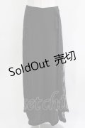 PUNK RAVE / Sexy Long Chiffon Lace Split Gothic Skirt XS ブラック H-26-03-30-056-PU-SK-KB-ZH