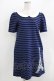 画像1: MILK / ボンジュールワンピース  ネイビー×ブルー×オフ衿 H-26-03-30-059-ML-OP-KB-ZH (1)