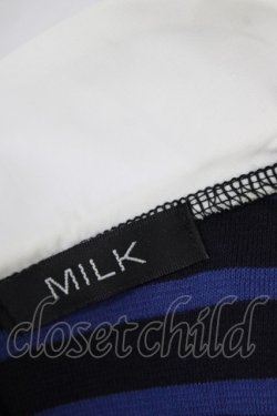 画像4: MILK / ボンジュールワンピース  ネイビー×ブルー×オフ衿 H-26-03-30-059-ML-OP-KB-ZH
