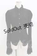 PUNK RAVE / MORGANA Womens Gothic Velvet Blouse S ブラック H-26-03-30-065-PU-BL-KB-ZH
