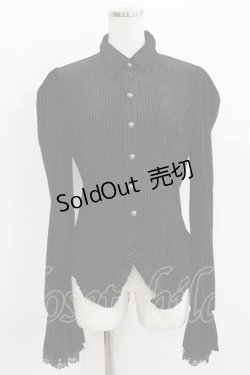 画像1: PUNK RAVE / MORGANA Womens Gothic Velvet Blouse S ブラック H-26-03-30-065-PU-BL-KB-ZH