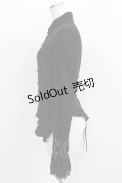 画像2: PUNK RAVE / MORGANA Womens Gothic Velvet Blouse S ブラック H-26-03-30-065-PU-BL-KB-ZH